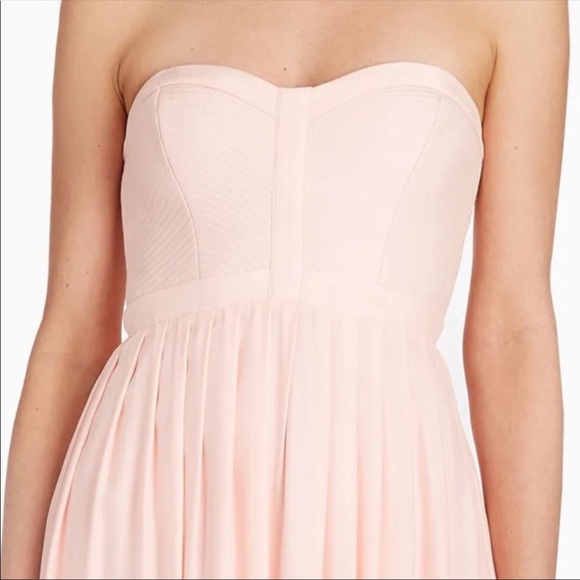 Parker Black Blush Pink Silk Gown - Picture 3 of 15